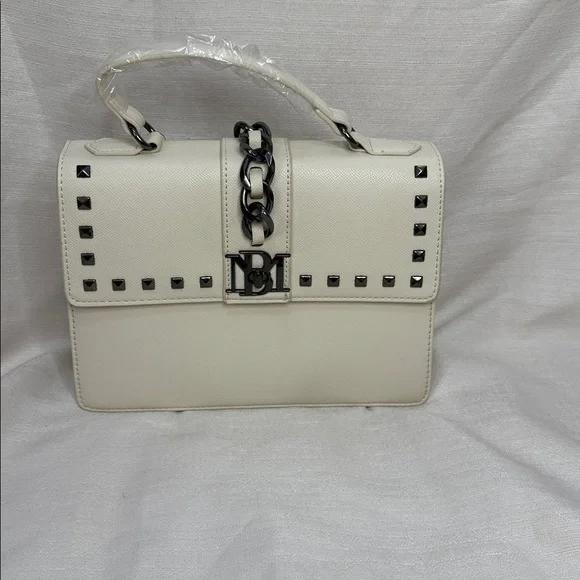 Badgley Mischka Studded Off White Bag - Picture 3 of 11